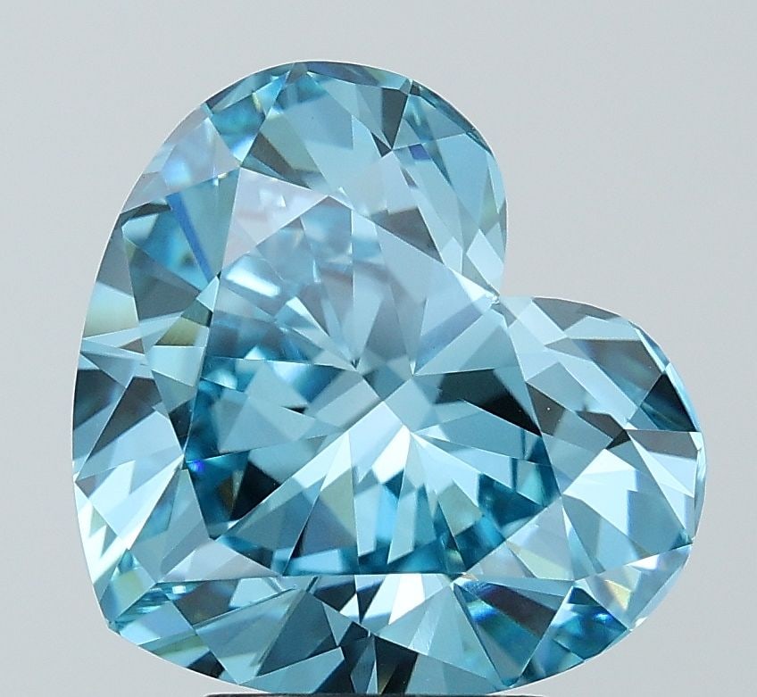 Loose Diamond - HEART 5.03ct Fancy Vivid Blue VVS2: Loose Diamond - HEART 5.03ct Fancy Vivid Blue VVS2 Source: This is a real non-mined Diamond that has been grown in a lab Shape: HEART Carats: 5.03 Color: Fancy Vivid Blue Certification: IGI Video: