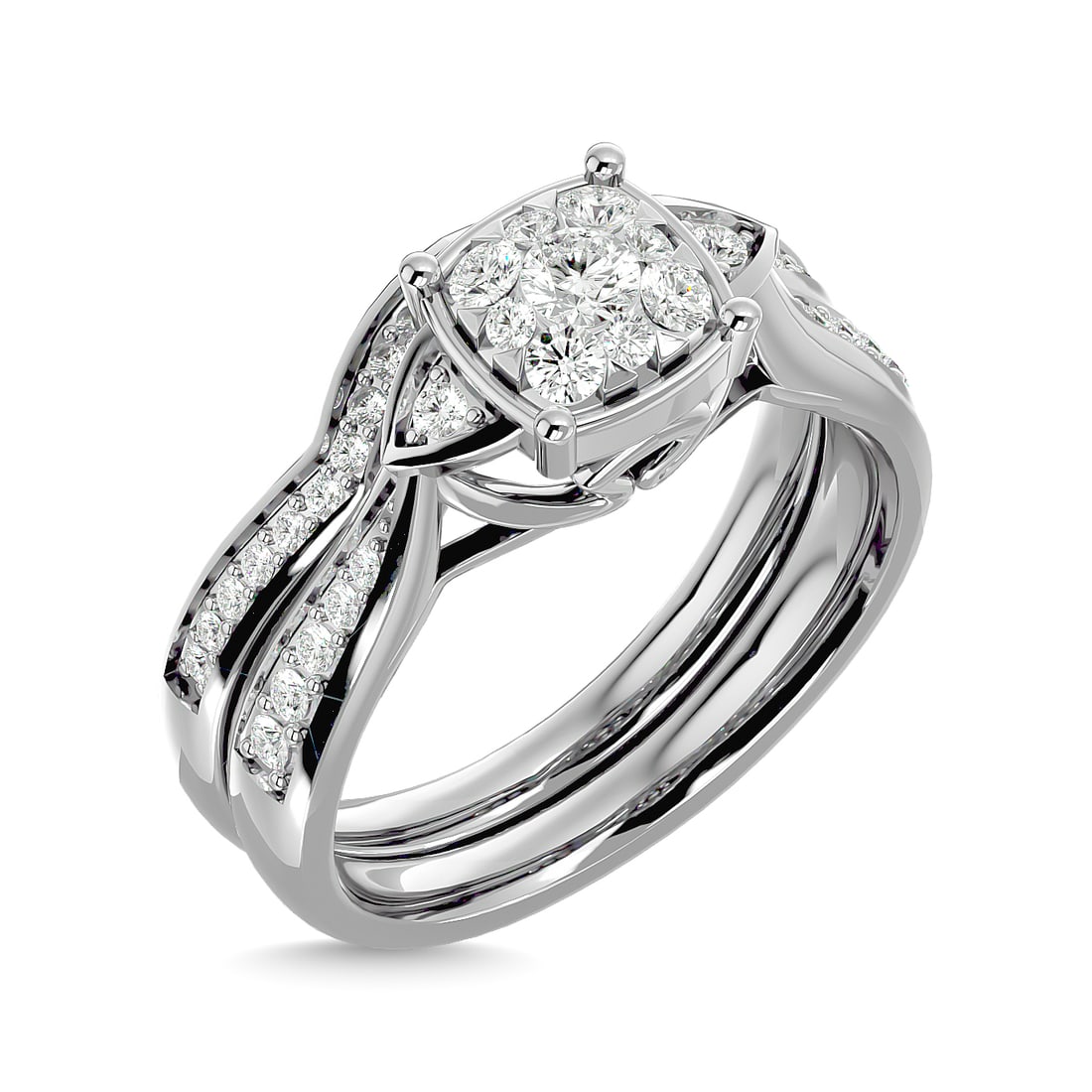 Diamond 5/8 Ct.Tw. Bridal Ring in 14K White Gold (1 of 4)