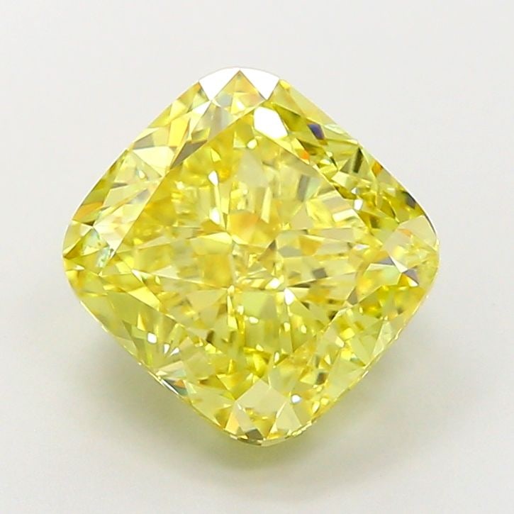 Loose Diamond - CUSHION MODIFIED 5.06ct Fancy Vivid Yellow VS1: Loose Diamond - CUSHION MODIFIED 5.06ct Fancy Vivid Yellow VS1 Source: This is a real non-mined Diamond that has been grown in a lab Shape: CUSHION MODIFIED Carats: 5.06 Color: Fancy Vivid Yellow Cert