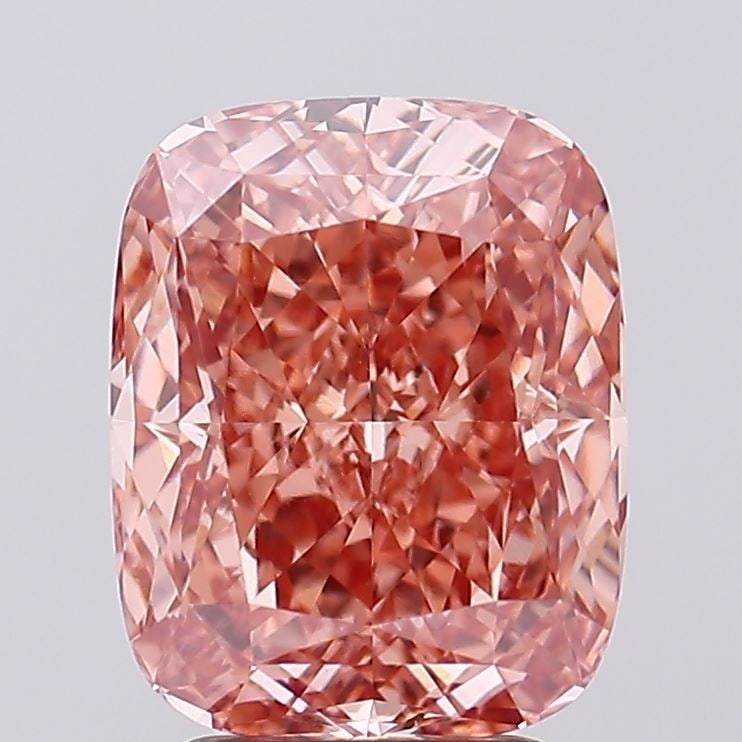Loose Diamond - CUSHION MODIFIED 3.58ct Fancy Vivid Brownish Pink VVS2: Loose Diamond - CUSHION MODIFIED 3.58ct Fancy Vivid Brownish Pink VVS2 Source: This is a real non-mined Diamond that has been grown in a lab Shape: CUSHION MODIFIED Carats: 3.58 Color: Fancy Vivid Bro