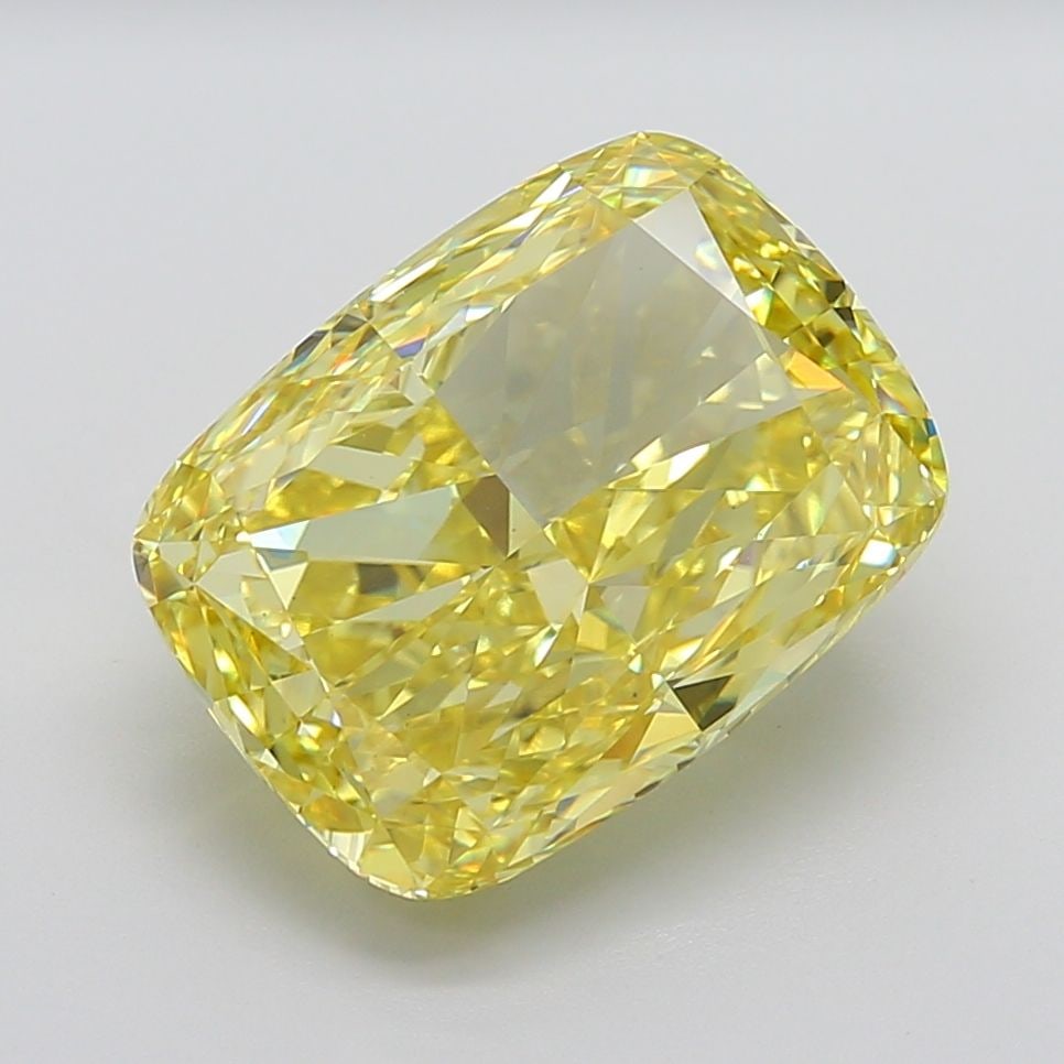 Loose Diamond - CUSHION MODIFIED 12.05ct Fancy Intense Yellow VS1: Loose Diamond - CUSHION MODIFIED 12.05ct Fancy Intense Yellow VS1 Source: This is a real non-mined Diamond that has been grown in a lab Shape: CUSHION MODIFIED Carats: 12.05 Color: Fancy Intense Yello
