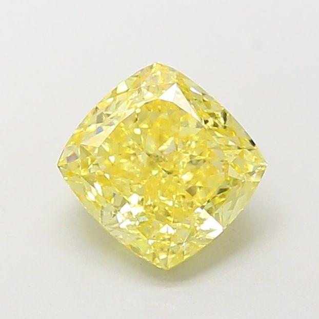 Loose Diamond - CUSHION MODIFIED 1.69ct Fancy Vivid Yellow VVS2: Loose Diamond - CUSHION MODIFIED 1.69ct Fancy Vivid Yellow VVS2 Source: This is a real non-mined Diamond that has been grown in a lab Shape: CUSHION MODIFIED Carats: 1.69 Color: Fancy Vivid Yellow Cer