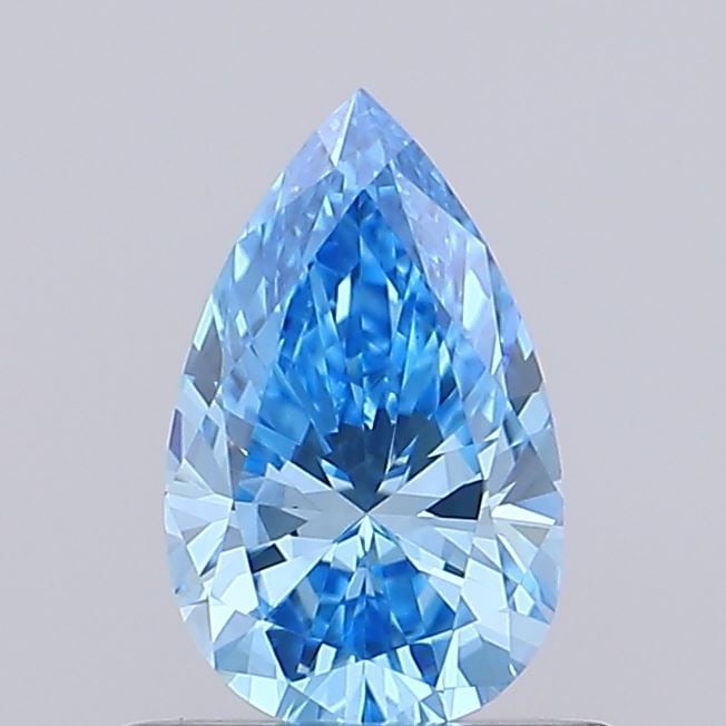 Loose Diamond - PEAR 0.56ct Fancy Vivid Blue VS1: Loose Diamond - PEAR 0.56ct Fancy Vivid Blue VS1 Source: This is a real non-mined Diamond that has been grown in a lab Shape: PEAR Carats: 0.56 Color: Fancy Vivid Blue Certification: IGI Video:
