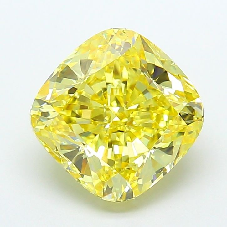 Loose Diamond - CUSHION MODIFIED 5.09ct Fancy Intense Yellow VS1: Loose Diamond - CUSHION MODIFIED 5.09ct Fancy Intense Yellow VS1 Source: This is a real non-mined Diamond that has been grown in a lab Shape: CUSHION MODIFIED Carats: 5.09 Color: Fancy Intense Yellow