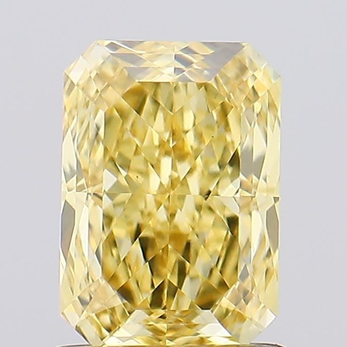 Loose Diamond - RADIANT 1.09ct Fancy Intense Yellow VS1: Loose Diamond - RADIANT 1.09ct Fancy Intense Yellow VS1 Source: This is a real non-mined Diamond that has been grown in a lab Shape: RADIANT Carats: 1.09 Color: Fancy Intense Yellow Certification: IGI