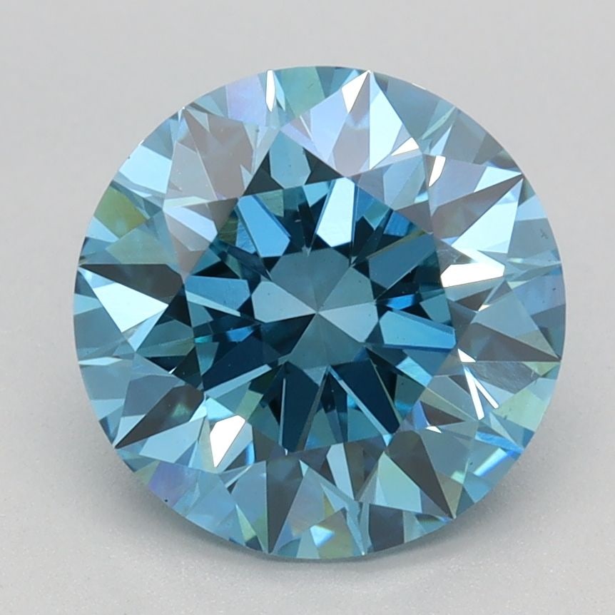 Loose Diamond - ROUND 2.5ct Fancy Vivid Blue VS1: Loose Diamond - ROUND 2.5ct Fancy Vivid Blue VS1 Source: This is a real non-mined Diamond that has been grown in a lab Shape: ROUND Carats: 2.5 Color: Fancy Vivid Blue Certification: IGI Video: