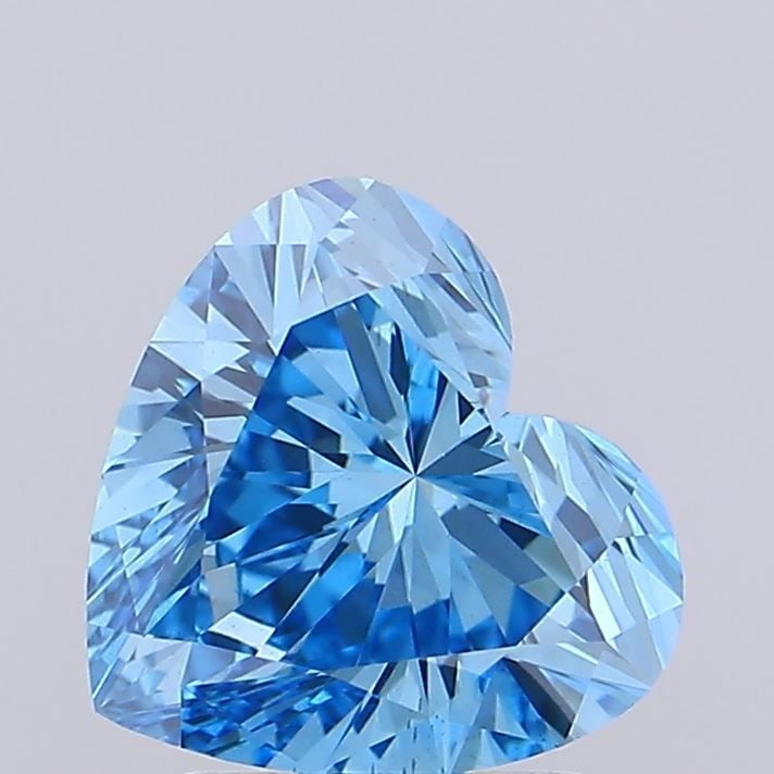 Loose Diamond - HEART 2.02ct Fancy Vivid Blue VS2: Loose Diamond - HEART 2.02ct Fancy Vivid Blue VS2 Source: This is a real non-mined Diamond that has been grown in a lab Shape: HEART Carats: 2.02 Color: Fancy Vivid Blue Certification: IGI Video: