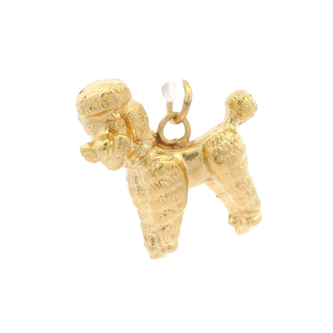 Vintage 14k Yellow Gold Poodle Dog Charm Pendant (1 of 5)