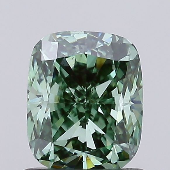 Loose Diamond - CUSHION MODIFIED 1.05ct Fancy Vivid Green VS2: Loose Diamond - CUSHION MODIFIED 1.05ct Fancy Vivid Green VS2 Source: This is a real non-mined Diamond that has been grown in a lab Shape: CUSHION MODIFIED Carats: 1.05 Color: Fancy Vivid Green Certif