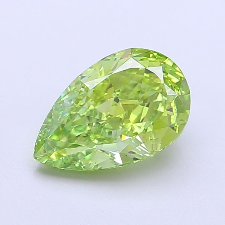 Loose Diamond - PEAR 1.68ct Fancy Vivid Green VVS1: Loose Diamond - PEAR 1.68ct Fancy Vivid Green VVS1 Source: This is a real non-mined Diamond that has been grown in a lab Shape: PEAR Carats: 1.68 Color: Fancy Vivid Green Certification: IGI Video: