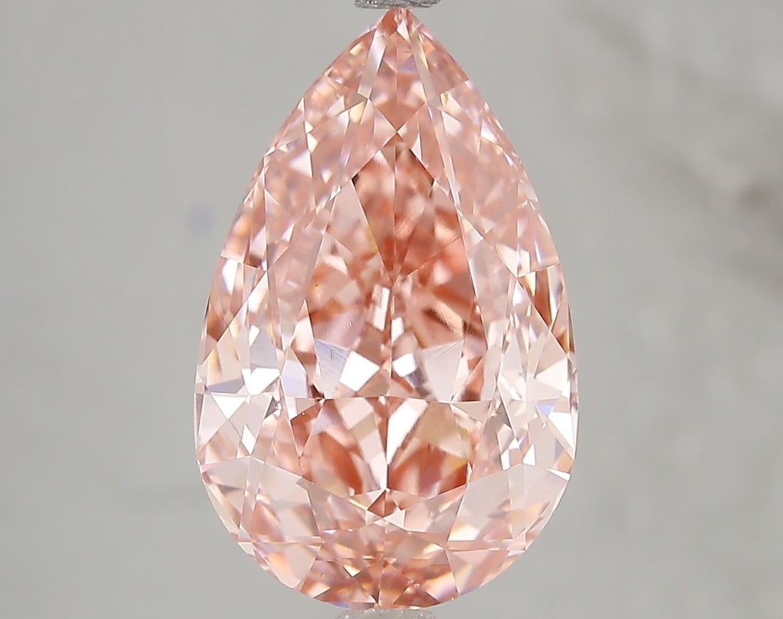 Loose Diamond - PEAR 5.02ct Fancy Vivid Pink VS1: Loose Diamond - PEAR 5.02ct Fancy Vivid Pink VS1 Source: This is a real non-mined Diamond that has been grown in a lab Shape: PEAR Carats: 5.02 Color: Fancy Vivid Pink Certification: IGI Video: