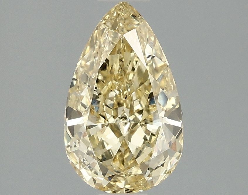 Loose Diamond - PEAR 1.51ct Fancy Intense Yellow VS2: Loose Diamond - PEAR 1.51ct Fancy Intense Yellow VS2 Source: This is a real non-mined Diamond that has been grown in a lab Shape: PEAR Carats: 1.51 Color: Fancy Intense Yellow Certification: IGI Video