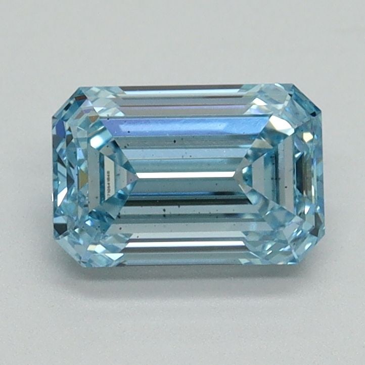 Loose Diamond - EMERALD 1.15ct Fancy Vivid Blue VS2: Loose Diamond - EMERALD 1.15ct Fancy Vivid Blue VS2 Source: This is a real non-mined Diamond that has been grown in a lab Shape: EMERALD Carats: 1.15 Color: Fancy Vivid Blue Certification: IGI Video:
