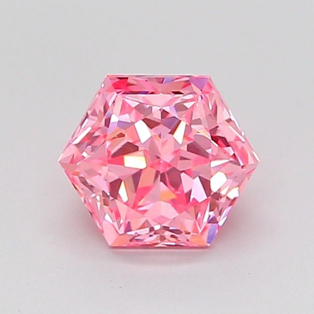 Loose Diamond - HEXAGONAL 1.04ct Fancy Vivid Pink VVS2: Loose Diamond - HEXAGONAL 1.04ct Fancy Vivid Pink VVS2 Source: This is a real non-mined Diamond that has been grown in a lab Shape: HEXAGONAL Carats: 1.04 Color: Fancy Vivid Pink Certification: IGI Vi