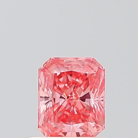 Loose Diamond - RADIANT 0.54ct Fancy Vivid Pink VS1: Loose Diamond - RADIANT 0.54ct Fancy Vivid Pink VS1 Source: This is a real non-mined Diamond that has been grown in a lab Shape: RADIANT Carats: 0.54 Color: Fancy Vivid Pink Certification: IGI Video: