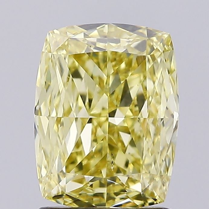 Loose Diamond - CUSHION MODIFIED 1.51ct Fancy Intense Yellow VS1: Loose Diamond - CUSHION MODIFIED 1.51ct Fancy Intense Yellow VS1 Source: This is a real non-mined Diamond that has been grown in a lab Shape: CUSHION MODIFIED Carats: 1.51 Color: Fancy Intense Yellow