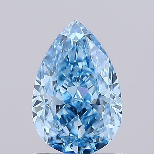 Loose Diamond - PEAR 1.04ct Fancy Vivid Blue VS1: Loose Diamond - PEAR 1.04ct Fancy Vivid Blue VS1 Source: This is a real non-mined Diamond that has been grown in a lab Shape: PEAR Carats: 1.04 Color: Fancy Vivid Blue Certification: IGI Video: