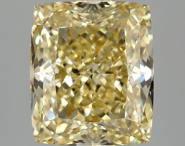 Loose Diamond - CUSHION MODIFIED 3.1ct Fancy Intense Yellow VS1: Loose Diamond - CUSHION MODIFIED 3.1ct Fancy Intense Yellow VS1 Source: This is a real non-mined Diamond that has been grown in a lab Shape: CUSHION MODIFIED Carats: 3.1 Color: Fancy Intense Yellow Ce