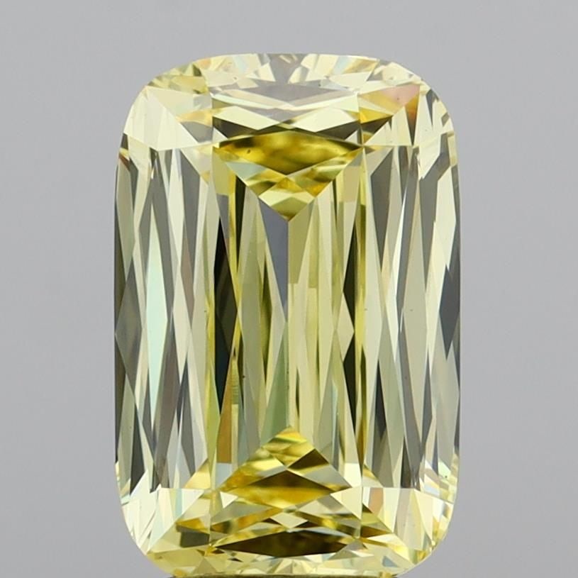 Loose Diamond - CUSHION MODIFIED 3.36ct Fancy Intense Yellow VS1: Loose Diamond - CUSHION MODIFIED 3.36ct Fancy Intense Yellow VS1 Source: This is a real non-mined Diamond that has been grown in a lab Shape: CUSHION MODIFIED Carats: 3.36 Color: Fancy Intense Yellow