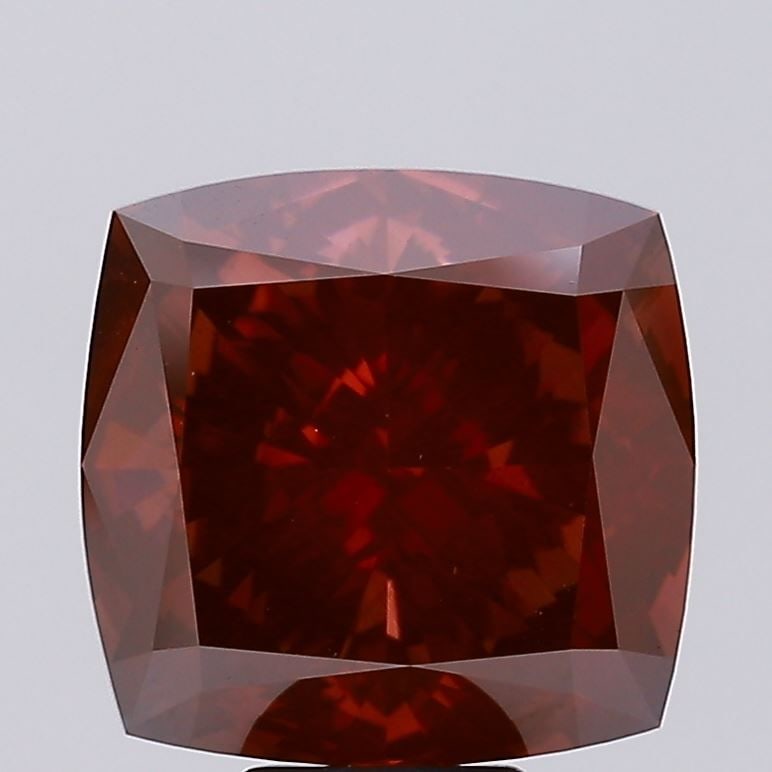 Loose Diamond - CUSHION BRILLIANT 10.51ct Fancy Vivid Red VS1: Loose Diamond - CUSHION BRILLIANT 10.51ct Fancy Vivid Red VS1 Source: This is a real non-mined Diamond that has been grown in a lab Shape: CUSHION BRILLIANT Carats: 10.51 Color: Fancy Vivid Red Certif