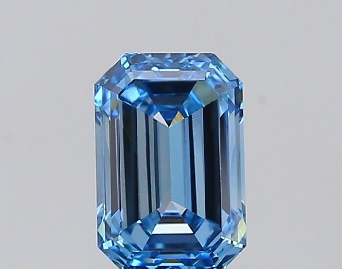 Loose Diamond - EMERALD 0.73ct Fancy Vivid Blue VVS1: Loose Diamond - EMERALD 0.73ct Fancy Vivid Blue VVS1 Source: This is a real non-mined Diamond that has been grown in a lab Shape: EMERALD Carats: 0.73 Color: Fancy Vivid Blue Certification: IGI Video: