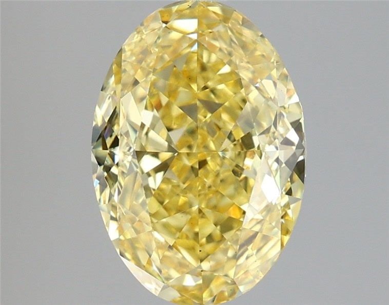 Loose Diamond - OVAL 4.02ct Fancy Vivid Yellow VS2: Loose Diamond - OVAL 4.02ct Fancy Vivid Yellow VS2 Source: This is a real non-mined Diamond that has been grown in a lab Shape: OVAL Carats: 4.02 Color: Fancy Vivid Yellow Certification: IGI Video: