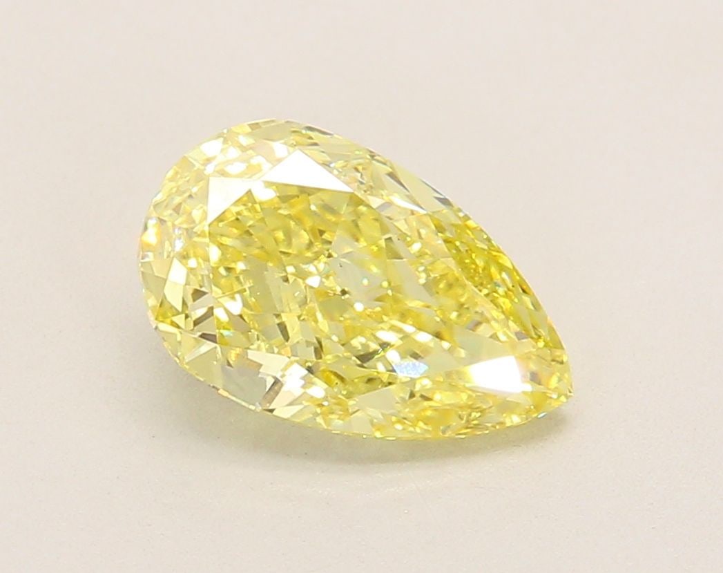 Loose Diamond - PEAR 2.15ct Fancy Intense Yellow VS1: Loose Diamond - PEAR 2.15ct Fancy Intense Yellow VS1 Source: This is a real non-mined Diamond that has been grown in a lab Shape: PEAR Carats: 2.15 Color: Fancy Intense Yellow Certification: IGI Video