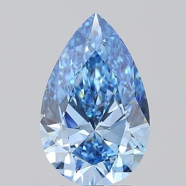 Loose Diamond - PEAR 2.07ct Fancy Vivid Blue VVS1: Loose Diamond - PEAR 2.07ct Fancy Vivid Blue VVS1 Source: This is a real non-mined Diamond that has been grown in a lab Shape: PEAR Carats: 2.07 Color: Fancy Vivid Blue Certification: IGI Video: