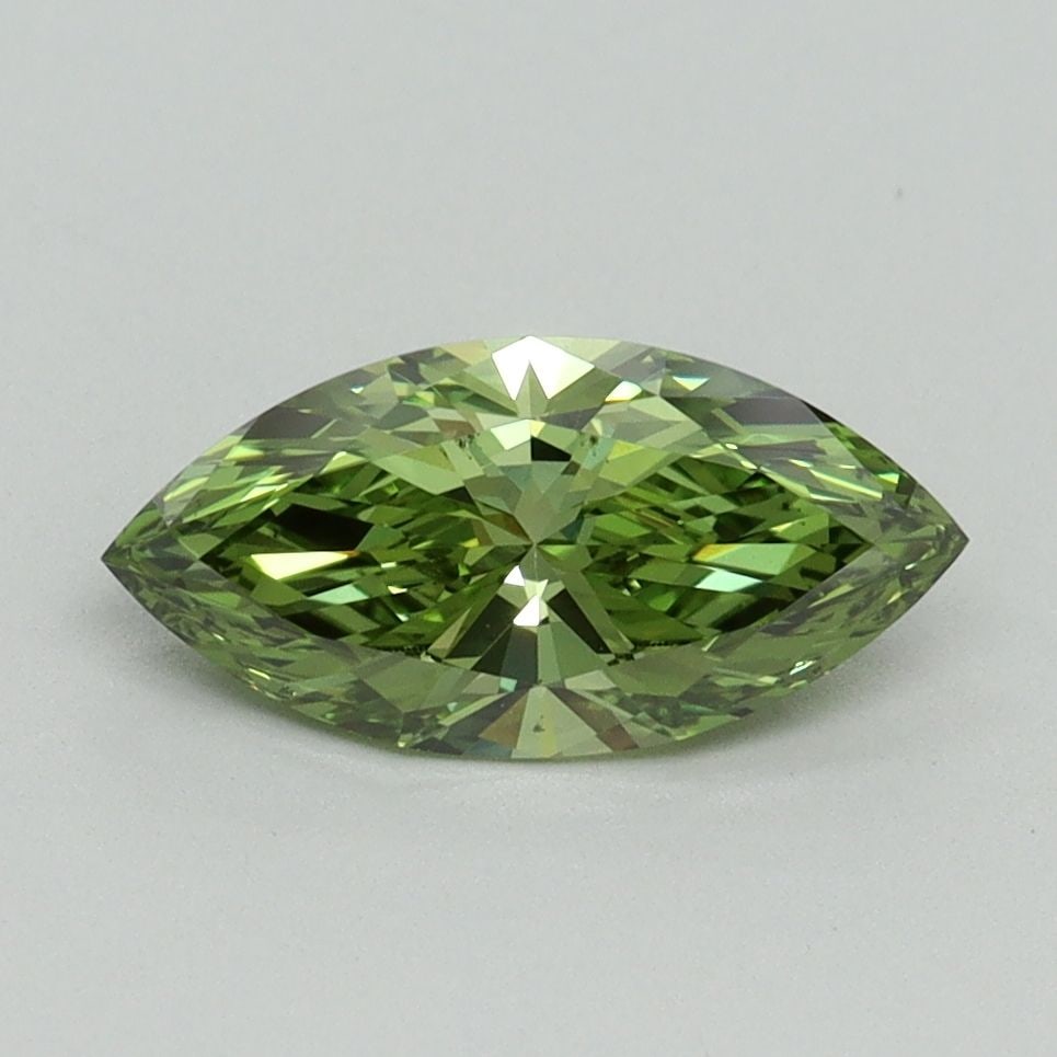 Loose Diamond - MARQUISE 1.0ct Fancy Vivid Green VS2: Loose Diamond - MARQUISE 1.0ct Fancy Vivid Green VS2 Source: This is a real non-mined Diamond that has been grown in a lab Shape: MARQUISE Carats: 1.0 Color: Fancy Vivid Green Certification: IGI Video