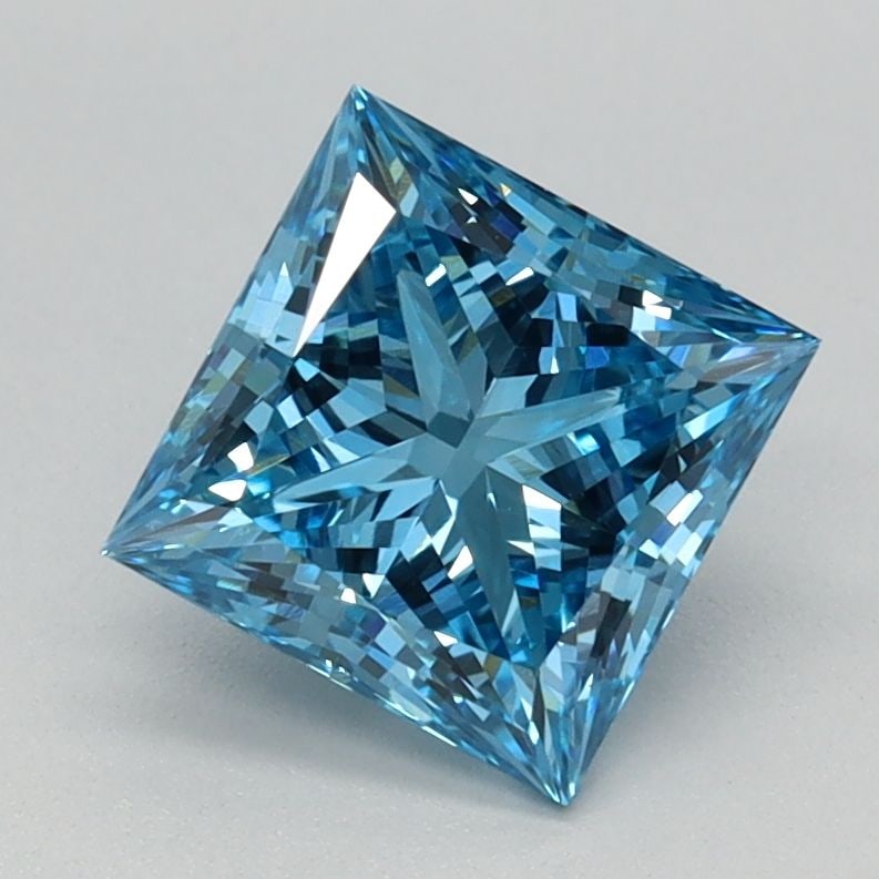 Loose Diamond - PRINCESS 1.12ct Fancy Vivid Blue VVS2: Loose Diamond - PRINCESS 1.12ct Fancy Vivid Blue VVS2 Source: This is a real non-mined Diamond that has been grown in a lab Shape: PRINCESS Carats: 1.12 Color: Fancy Vivid Blue Certification: IGI