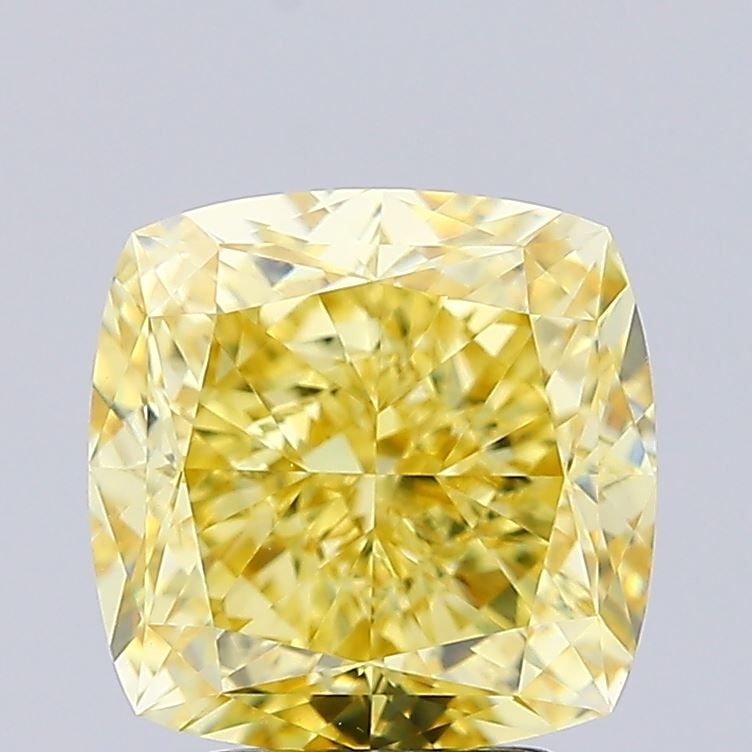 Loose Diamond - CUSHION MODIFIED 3.71ct Fancy Intense Yellow VVS2: Loose Diamond - CUSHION MODIFIED 3.71ct Fancy Intense Yellow VVS2 Source: This is a real non-mined Diamond that has been grown in a lab Shape: CUSHION MODIFIED Carats: 3.71 Color: Fancy Intense Yellow