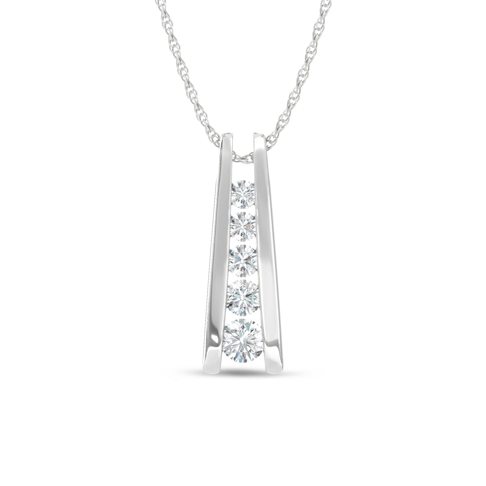 14K White Gold Lab Grown Diamond 1 Ct.Tw. Fashion Pendant (Without Chain): 14K White Gold Lab Grown Diamond 1 Ct.Tw. Fashion Pendant (Without Chain) This sophisticated fashion pendant in 14K white gold sparkles with lab-grown diamonds totaling 1 carat total weight for versat