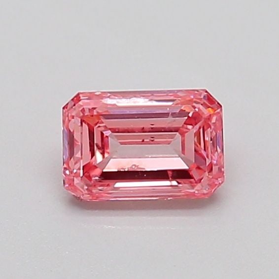 Loose Diamond - EMERALD 0.51ct Fancy Intense Pink SI2: Loose Diamond - EMERALD 0.51ct Fancy Intense Pink SI2 Source: This is a real non-mined Diamond that has been grown in a lab Shape: EMERALD Carats: 0.51 Color: Fancy Intense Pink Certification: NONE Vi