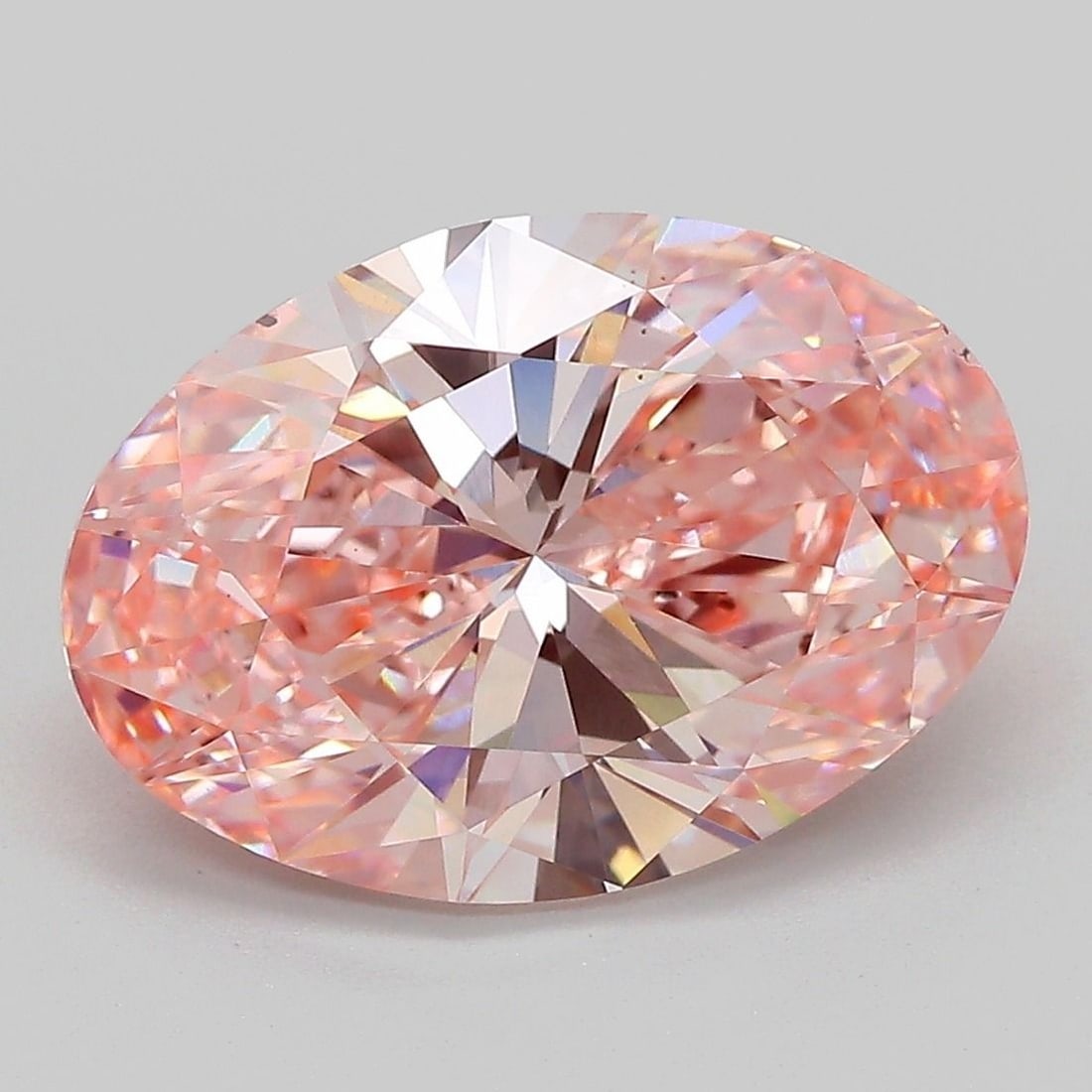 Loose Diamond - OVAL 5.01ct Fancy Vivid Pink VS2: Loose Diamond - OVAL 5.01ct Fancy Vivid Pink VS2 Source: This is a real non-mined Diamond that has been grown in a lab Shape: OVAL Carats: 5.01 Color: Fancy Vivid Pink Certification: IGI Video: