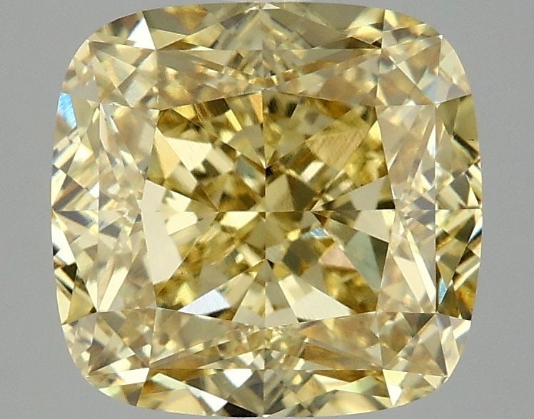 Loose Diamond - CUSHION MODIFIED 4.0ct Fancy Vivid Yellow VS1: Loose Diamond - CUSHION MODIFIED 4.0ct Fancy Vivid Yellow VS1 Source: This is a real non-mined Diamond that has been grown in a lab Shape: CUSHION MODIFIED Carats: 4.0 Color: Fancy Vivid Yellow Certif
