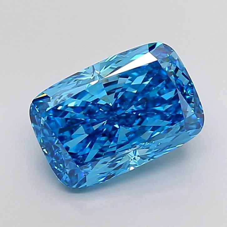 Loose Diamond - CUSHION MODIFIED 5.01ct Fancy Vivid Blue VS1: Loose Diamond - CUSHION MODIFIED 5.01ct Fancy Vivid Blue VS1 Source: This is a real non-mined Diamond that has been grown in a lab Shape: CUSHION MODIFIED Carats: 5.01 Color: Fancy Vivid Blue Certific