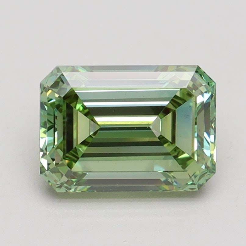 Loose Diamond - EMERALD 1.61ct Fancy Vivid Green VS1 (1 of 1)