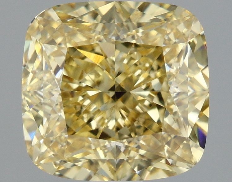 Loose Diamond - CUSHION MODIFIED 2.04ct Fancy Intense Yellow VS1: Loose Diamond - CUSHION MODIFIED 2.04ct Fancy Intense Yellow VS1 Source: This is a real non-mined Diamond that has been grown in a lab Shape: CUSHION MODIFIED Carats: 2.04 Color: Fancy Intense Yellow