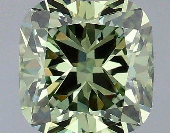 Loose Diamond - CUSHION MODIFIED 1.01ct Fancy Vivid Green VVS2: Loose Diamond - CUSHION MODIFIED 1.01ct Fancy Vivid Green VVS2 Source: This is a real non-mined Diamond that has been grown in a lab Shape: CUSHION MODIFIED Carats: 1.01 Color: Fancy Vivid Green Certi