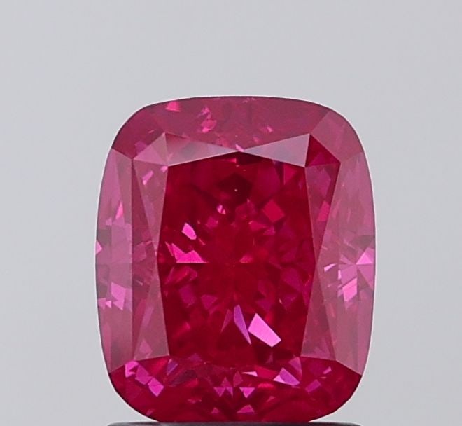 Loose Diamond - CUSHION BRILLIANT 1.93ct Fancy Vivid Pink VS1: Loose Diamond - CUSHION BRILLIANT 1.93ct Fancy Vivid Pink VS1 Source: This is a real non-mined Diamond that has been grown in a lab Shape: CUSHION BRILLIANT Carats: 1.93 Color: Fancy Vivid Pink Certif