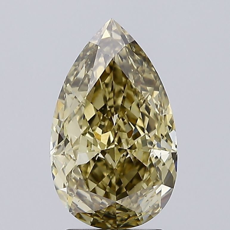 Loose Diamond - PEAR 3.07ct Fancy Intense Gray Yellow VVS1: Loose Diamond - PEAR 3.07ct Fancy Intense Gray Yellow VVS1 Source: This is a real non-mined Diamond that has been grown in a lab Shape: PEAR Carats: 3.07 Color: Fancy Intense Gray Yellow Certification