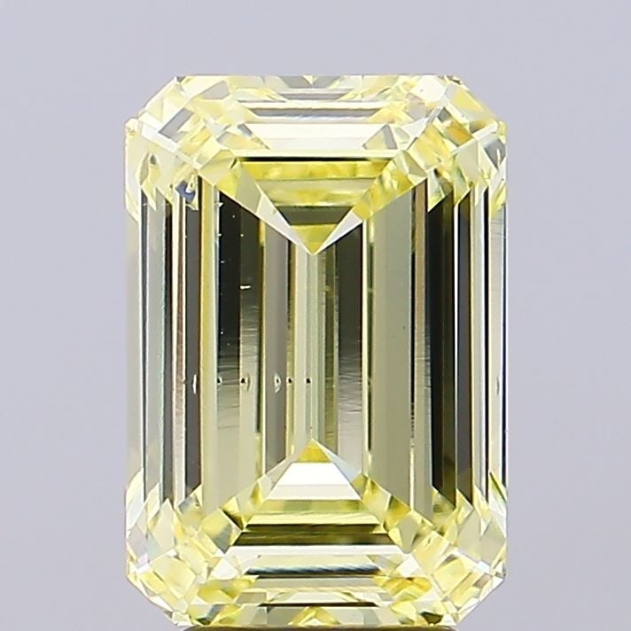 Loose Diamond - EMERALD 5.05ct Fancy Yellow VS2: Loose Diamond - EMERALD 5.05ct Fancy Yellow VS2 Source: This is a real non-mined Diamond that has been grown in a lab Shape: EMERALD Carats: 5.05 Color: Fancy Yellow Certification: IGI Video: