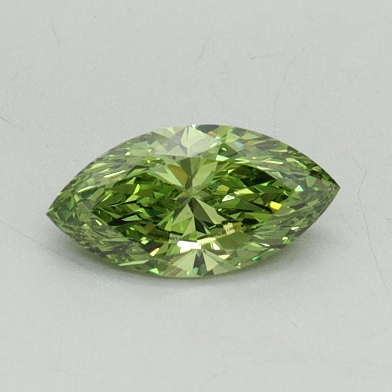 Loose Diamond - MARQUISE 0.5ct Fancy Vivid Green VS1: Loose Diamond - MARQUISE 0.5ct Fancy Vivid Green VS1 Source: This is a real non-mined Diamond that has been grown in a lab Shape: MARQUISE Carats: 0.5 Color: Fancy Vivid Green Certification: IGI Video