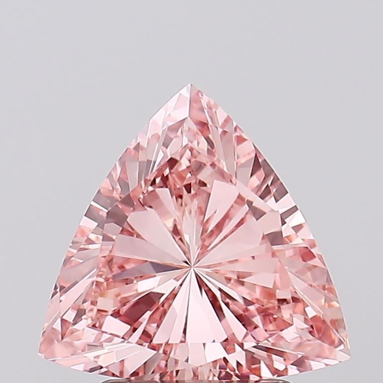 Loose Diamond - TRIANGULAR 1.87ct Fancy Vivid Pink VVS1: Loose Diamond - TRIANGULAR 1.87ct Fancy Vivid Pink VVS1 Source: This is a real non-mined Diamond that has been grown in a lab Shape: TRIANGULAR Carats: 1.87 Color: Fancy Vivid Pink Certification: IGI
