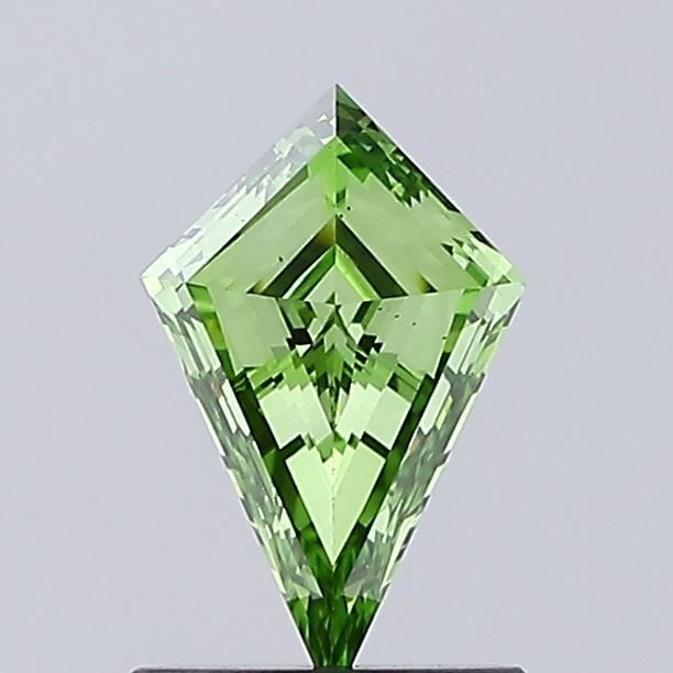 Loose Diamond - KITE 0.73ct Fancy Vivid Green VS1: Loose Diamond - KITE 0.73ct Fancy Vivid Green VS1 Source: This is a real non-mined Diamond that has been grown in a lab Shape: KITE Carats: 0.73 Color: Fancy Vivid Green Certification: IGI Video: