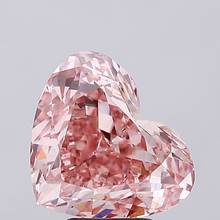 Loose Diamond - HEART 5.03ct Fancy Vivid Pink VS1: Loose Diamond - HEART 5.03ct Fancy Vivid Pink VS1 Source: This is a real non-mined Diamond that has been grown in a lab Shape: HEART Carats: 5.03 Color: Fancy Vivid Pink Certification: IGI Video: