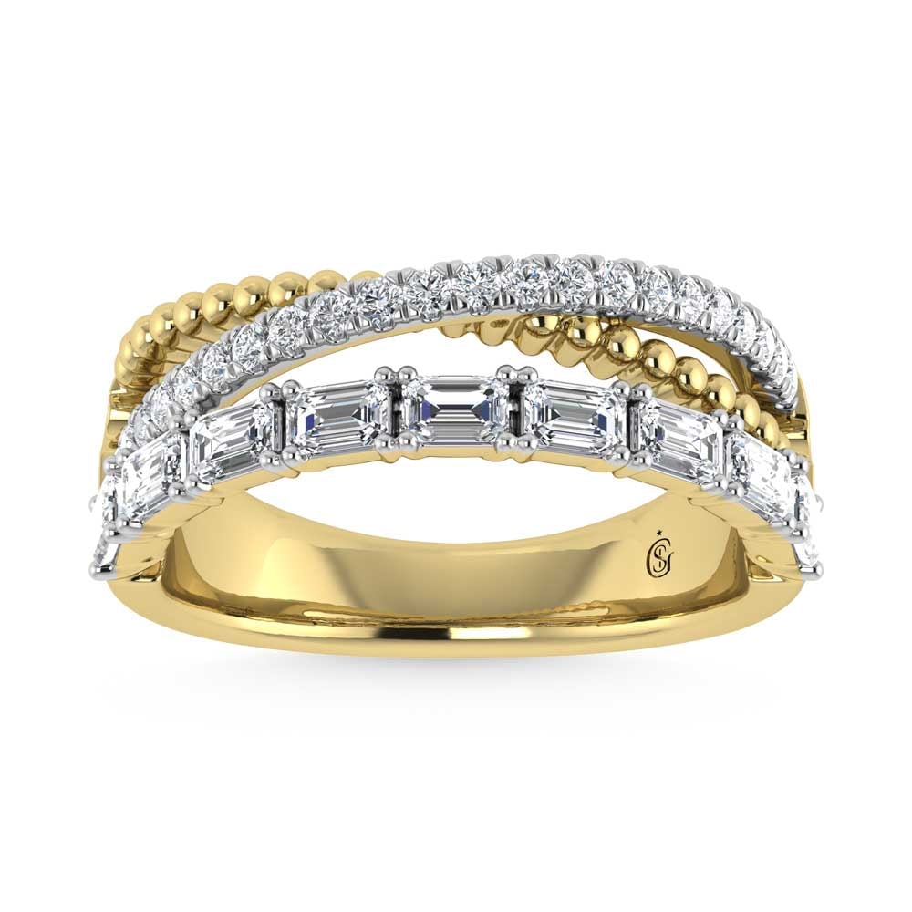 14K Yellow Gold Diamond 1 1/5 Ct.Tw. Fashion Ring: 14K Yellow Gold Diamond 1 1/5 Ct.Tw. Fashion Ring 14k Yellow Gold Stone Color: G-h Stone Clarity: Si1 This item may take 2-5 weeks for shipping. The Diamond Depot Guarantee: All items in this auction