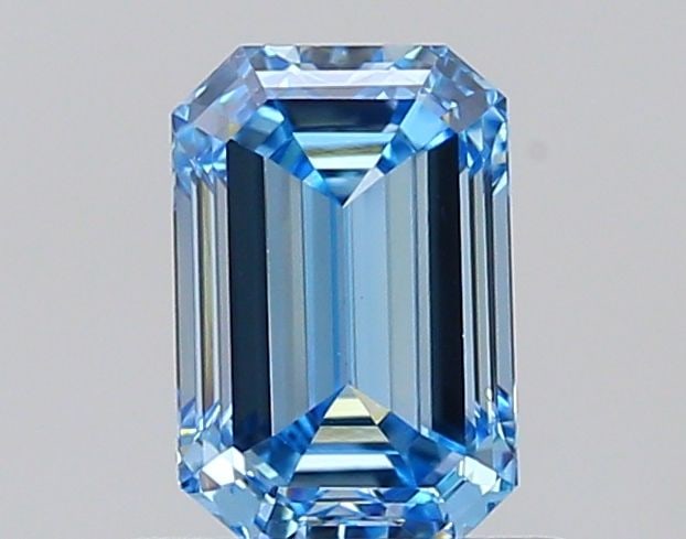 Loose Diamond - EMERALD 0.7ct Fancy Vivid Blue VVS2: Loose Diamond - EMERALD 0.7ct Fancy Vivid Blue VVS2 Source: This is a real non-mined Diamond that has been grown in a lab Shape: EMERALD Carats: 0.7 Color: Fancy Vivid Blue Certification: IGI Video: