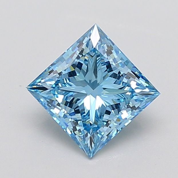 Loose Diamond - PRINCESS 1.78ct Fancy Vivid Blue VS1: Loose Diamond - PRINCESS 1.78ct Fancy Vivid Blue VS1 Source: This is a real non-mined Diamond that has been grown in a lab Shape: PRINCESS Carats: 1.78 Color: Fancy Vivid Blue Certification: IGI The D