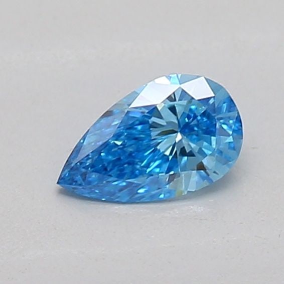 Loose Diamond - PEAR 0.18ct Fancy Vivid Blue VS1: Loose Diamond - PEAR 0.18ct Fancy Vivid Blue VS1 Source: This is a real non-mined Diamond that has been grown in a lab Shape: PEAR Carats: 0.18 Color: Fancy Vivid Blue Certification: IGI Video: